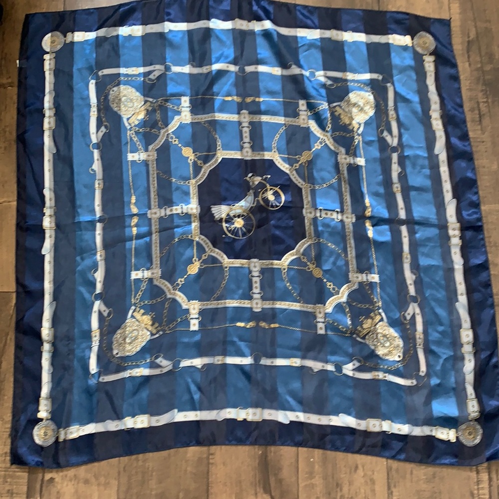 Navy and Blue Versace - like scarf